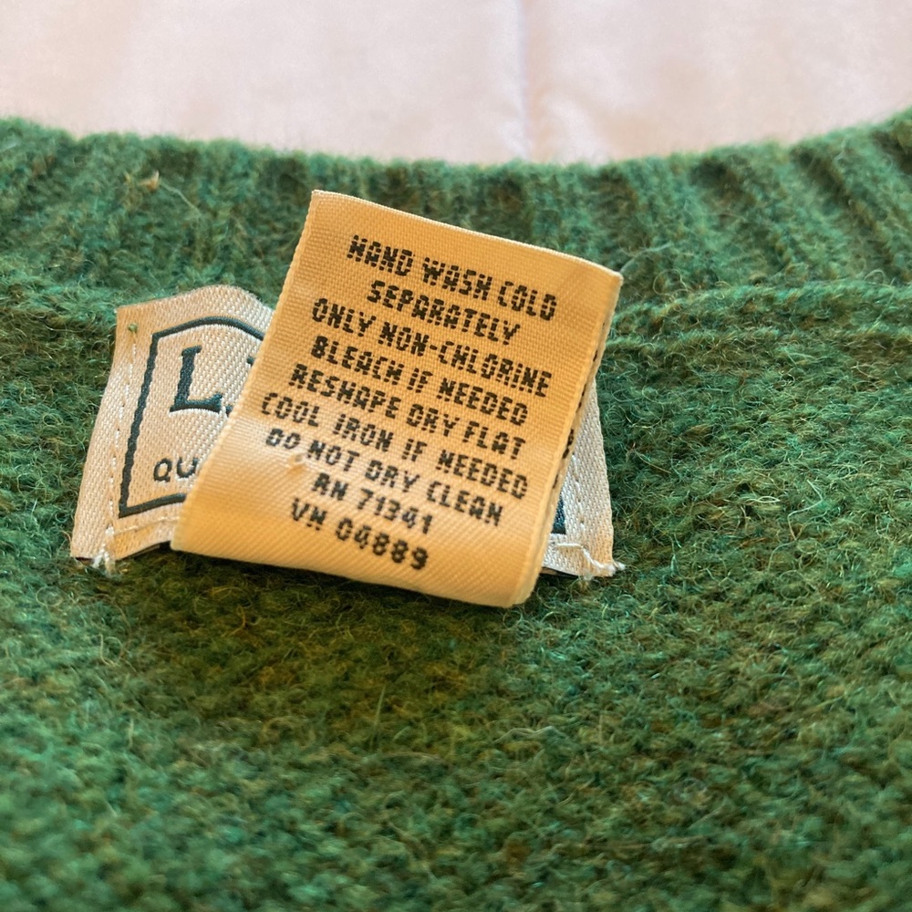 L.L. Bean vintage Shetland wool men’s large sweater - Picture 6 of 7